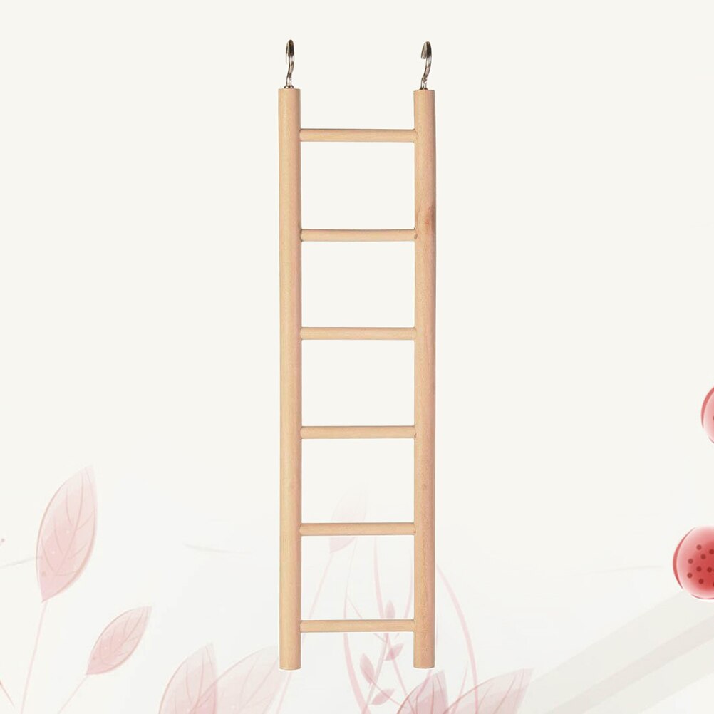 Cockatiel Budgie Parrots Ladder Swing Wooden Swing Bird Stairs Hanging Suspension Bridge