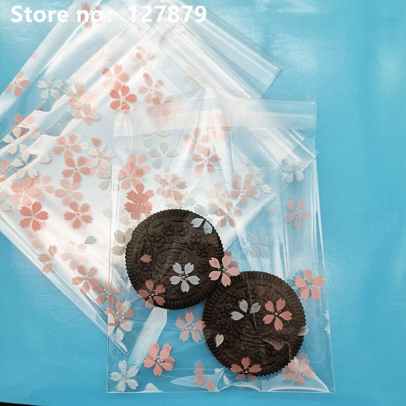 100 stuks bloemen plastic zakken koekjes- en snoepzakken zelfklevend voor bruiloften verjaardagsfeestzakken koekjesbakverpakkingszak