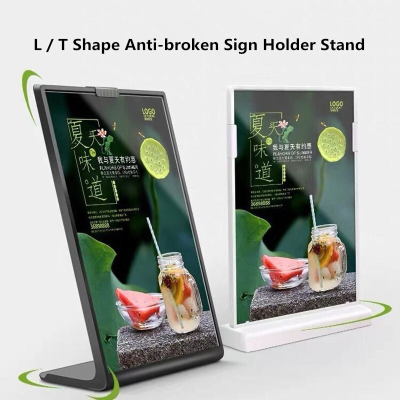 A5 L And T Shape Countertop Presentation Stands Upright Plastic Desk Acrylic Sign Holder Stand Poster Menu Paper Display Frame