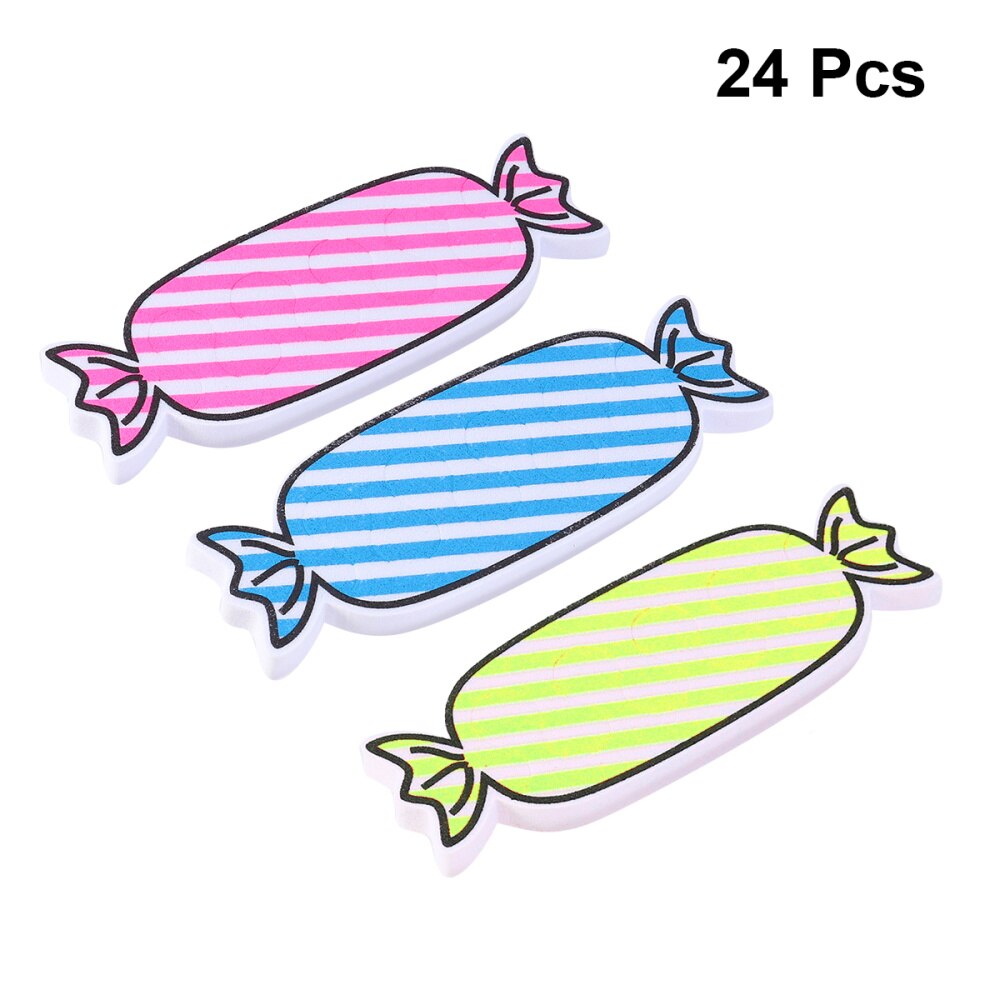 24pcs Toe Separators EVA Foam Candy Shape Soft Finger Toe Divider Spacers for Nail Art Pedicure Manicure