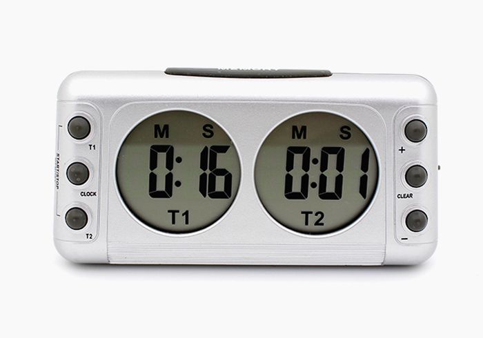 Timer, reminder, two-channel display, digital clock, countdown, small alarm clock.