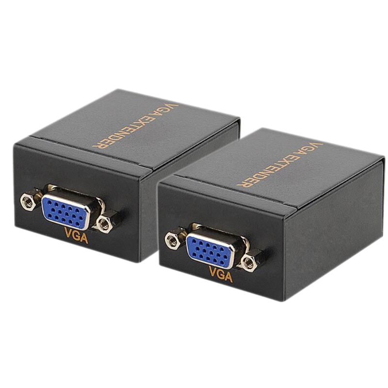 60M VGA RJ45 Signal Extender over LAN Ethernet Transmitter Receiver Adapter for PC Video Transmission