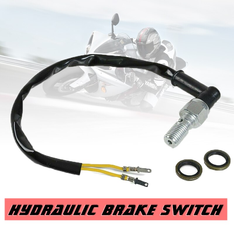 Motorcycle Rear Brake Light Hydraulic Pressure Switch M10x1.25mm Banjo Bolt Universal Motorcycle Hydraulic Brake Light Switch