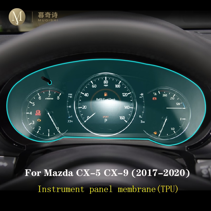 Til mazda cx -5 cx-8 cx-9 automotive interiør instrumentpanel membran lcd skærm tpu beskyttelsesfilm anti-ridse fil