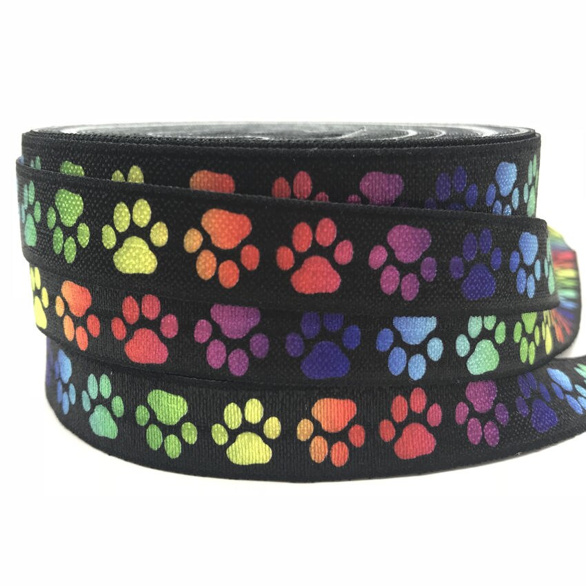 16mm Chevron Dot Arrow Car Paw Print Animal Fold over Elastic Band Sewing Tape Handmade Crafts Accessories DIY Baby Headband: P931