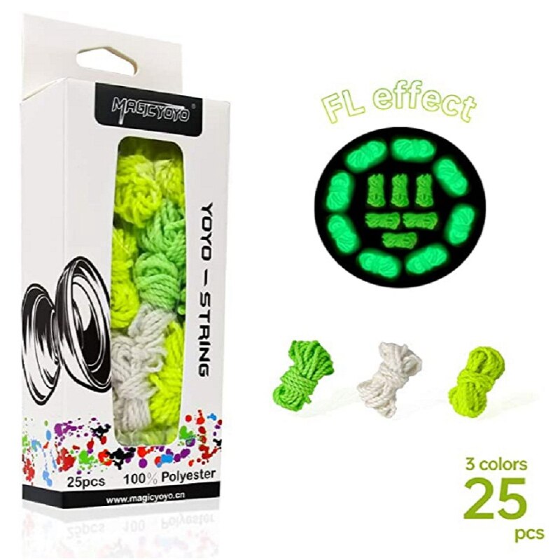 Magicyoyo Professionele Yoyo Strings, Polyester Yoyo Touwen Glow In The Dark, Vervanging Voor Responsieve Of Niet Responsve Yoyo