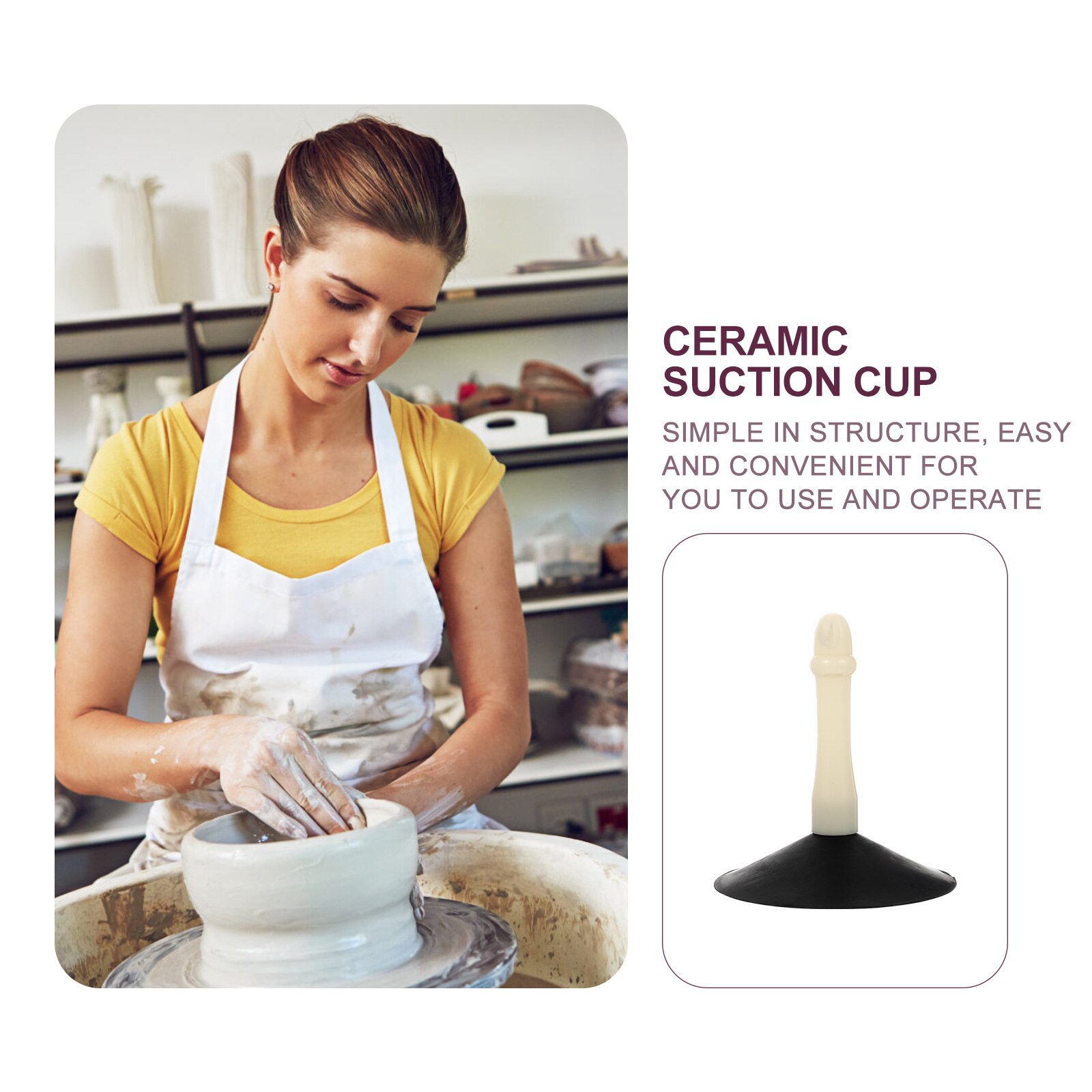 Ceramic Art Rubber Suction Cup Pottery Dipping Glazing Tool Ceramic Art Tool