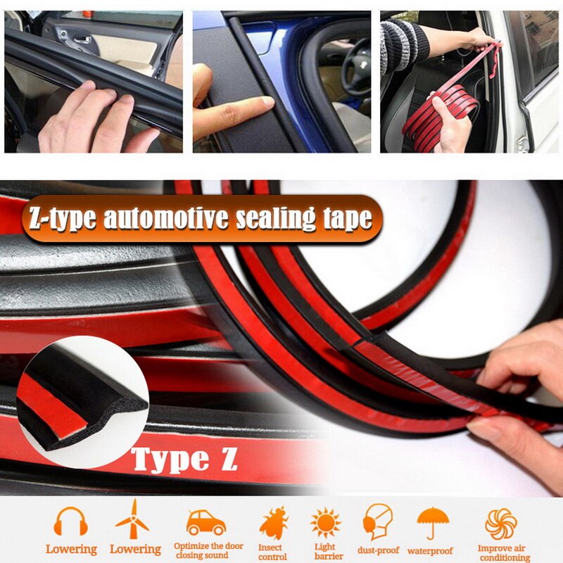 Lijm Autodeur Afdichting Strip Z Vorm Weer Strip Voor Autodeur Geluidsisolatie