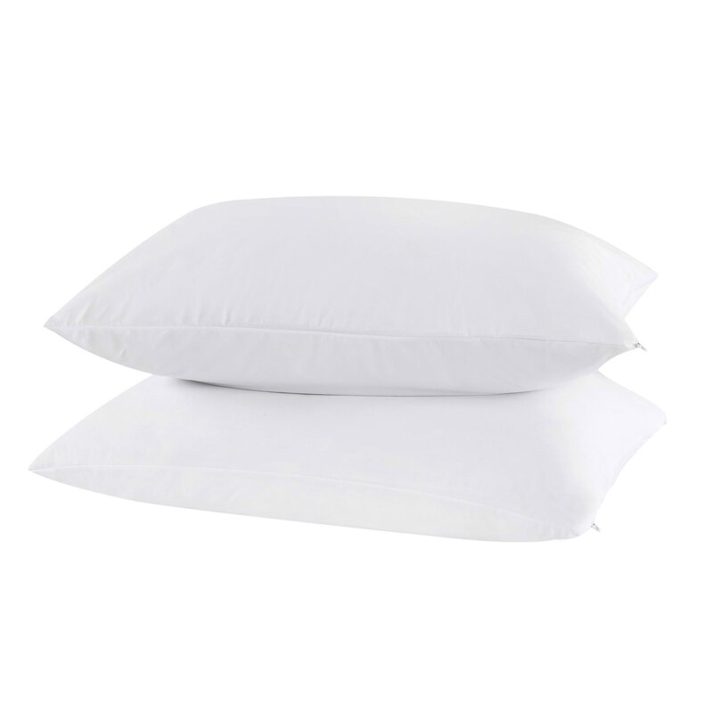 Standard King Size 21*27"Stock 2pcs Soft Waterproof Pillow Protector/ Pillow Cover For Bed Wetting Color White