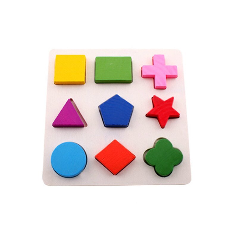DIY Holz 3D Puzzle Gebäude Geometrische Form Spielzeug Form Lernen Erkenntnis Spielzeug für Baby Kinder Vorschule Bildung Kinder Spielzeug: 11