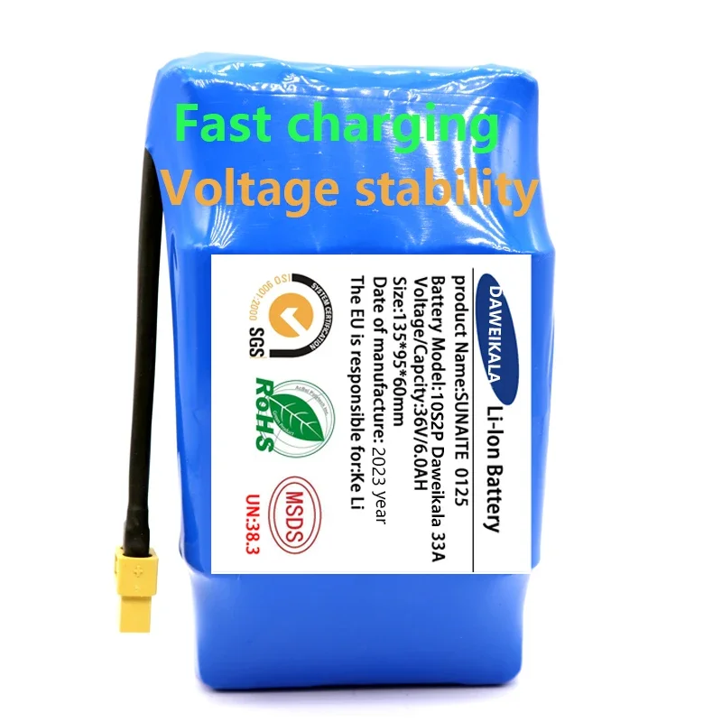 Origina 36V Battery Packs 6000mAh 6.0Ah Rechargeable Lithium Ion Battery for Electric Self Balancing Scooter HoverBoard Unicycle
