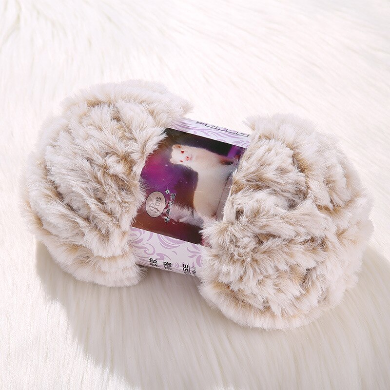 Fil de fausse fourrure en laine de cachemire, 50 g/rouleau, pour tricot à la main, Crochet, pull, fil pour vêtements de bébé, écharpe, fil de vison pelucheux
