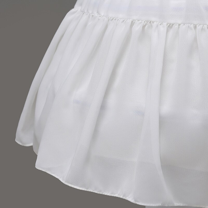 White Ball Gown 2 Hoops Short Underskirt Petticoats Chiffon Lolita Ballet Rockabilly Jupon Crinoline Skirt Slips cancan de novia