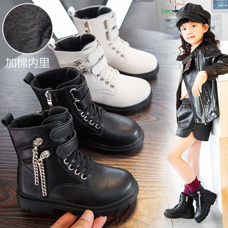 Neue freundlicher Stiefeletten freundlicher Winter Schuhe Mädchen Jungen Chelsea Stiefel Herbst Winter Leder