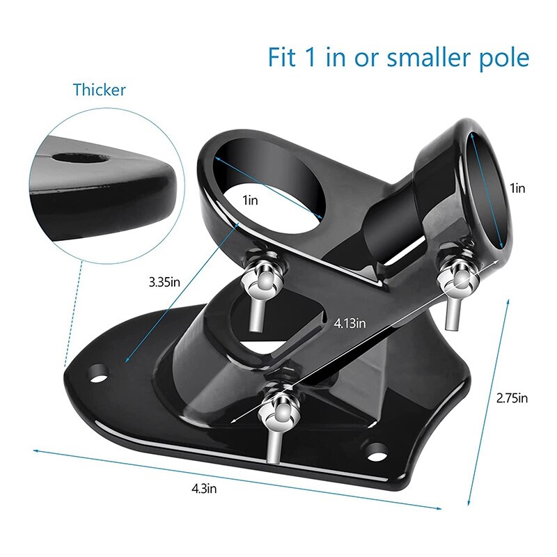 SV-Flag Pole Holder Bracket for House Outdoor,All Weather Flagpole Bracket,Heavy Duty Rust Proof Mount Hardware
