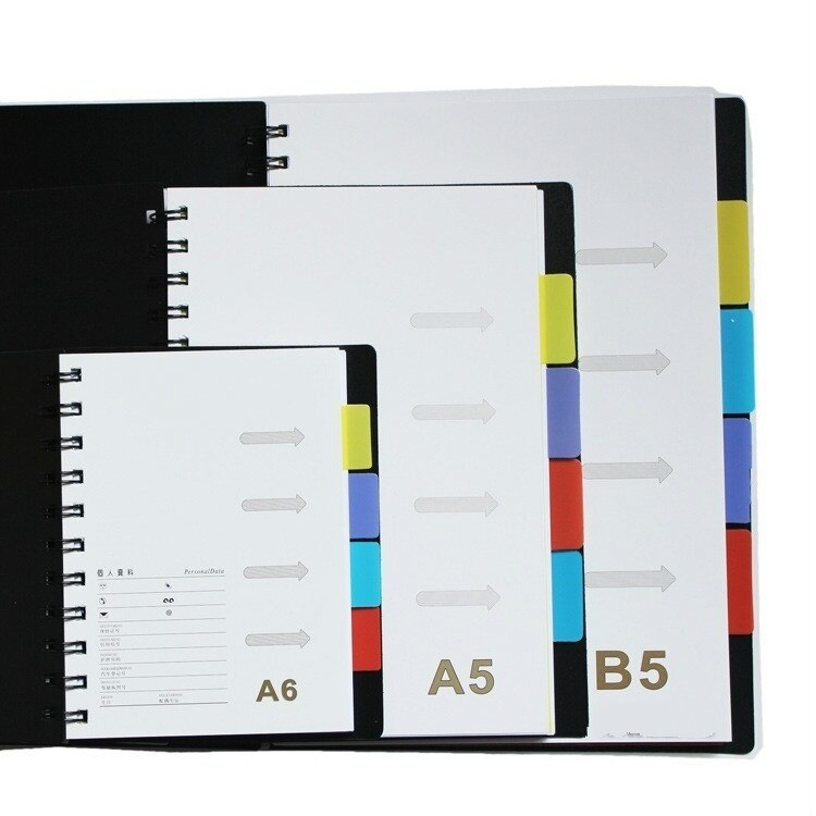 A6 A5 B6 Spiral Classified NoteBook Loose-leaf Bussiness Note book Student Graffiti Book Office School Supplies
