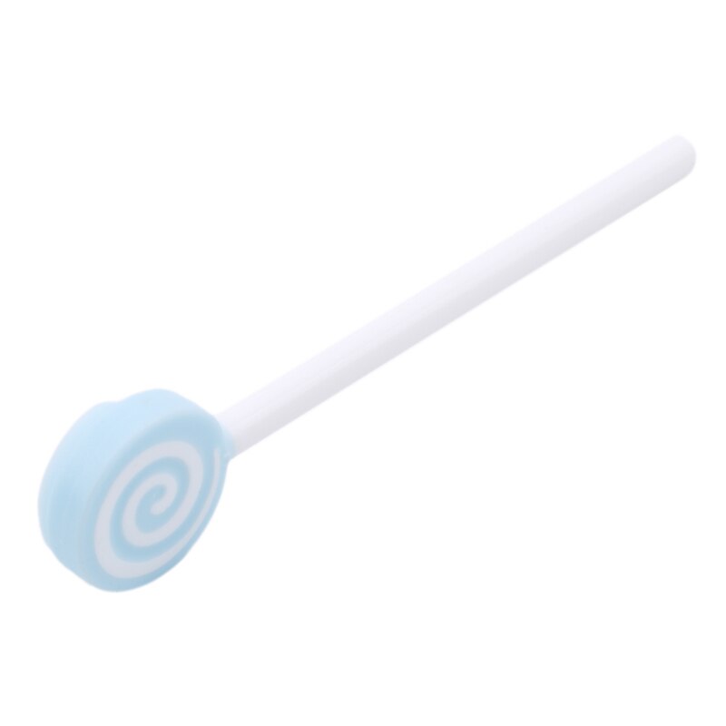 Lollipop bebê língua escova de limpeza escova de dentes língua mais limpa criança língua raspador limpador cuidados com o bebê natal presente dos miúdos do bebê: Sky blue