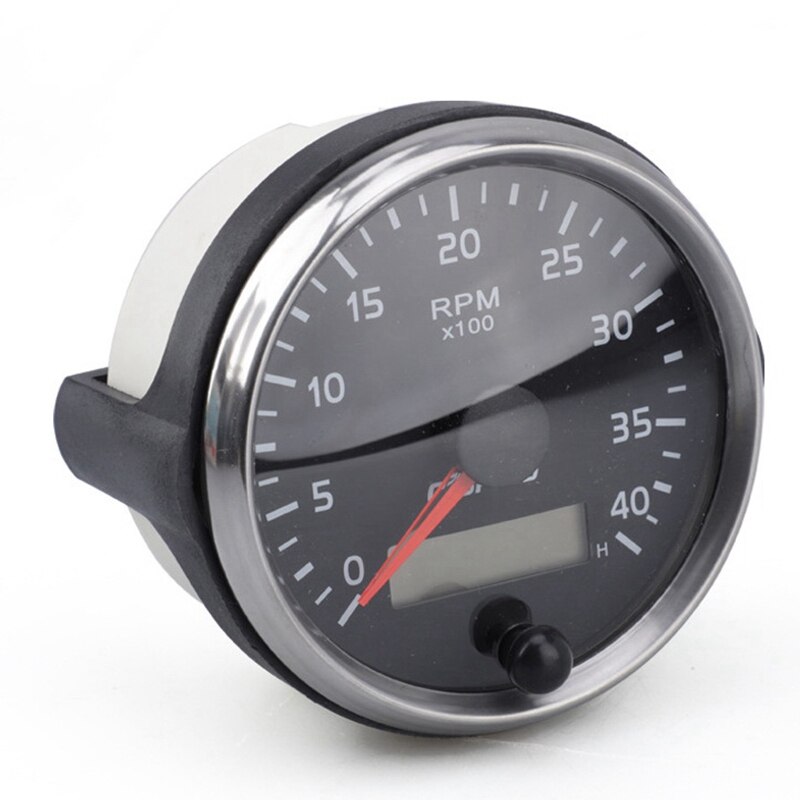 CNSPEED Universal GPS Speedometer 12V/24V Odometer 85Mm 0-4000RPM For Car Motorcycle LCD Tachometer