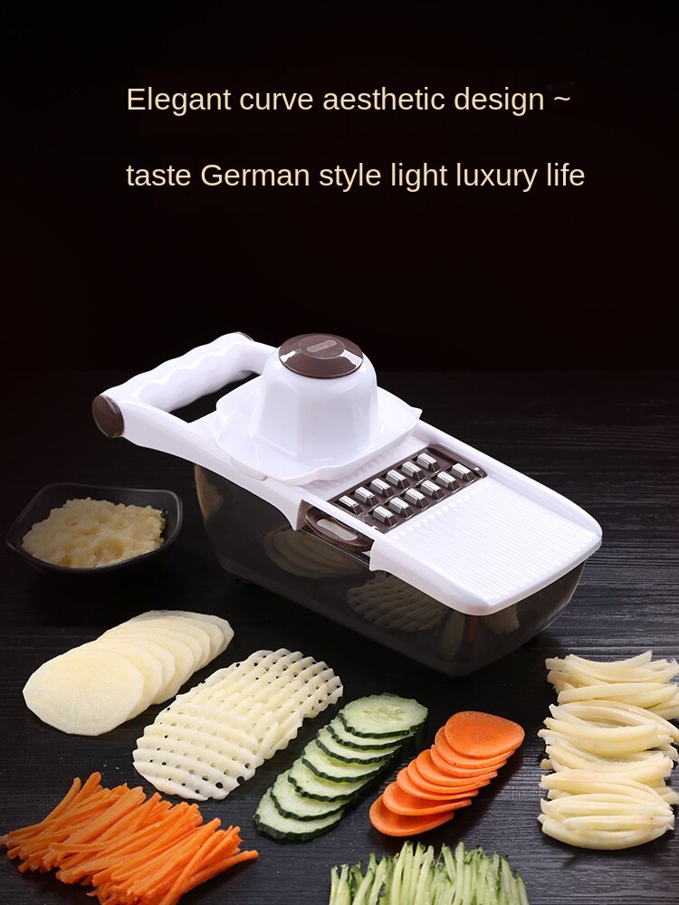 European-style Stainless Steel Kitchen Multi-function Grater Household Cleaning Wire Diced Sliced Vegetable Cutting Artifact