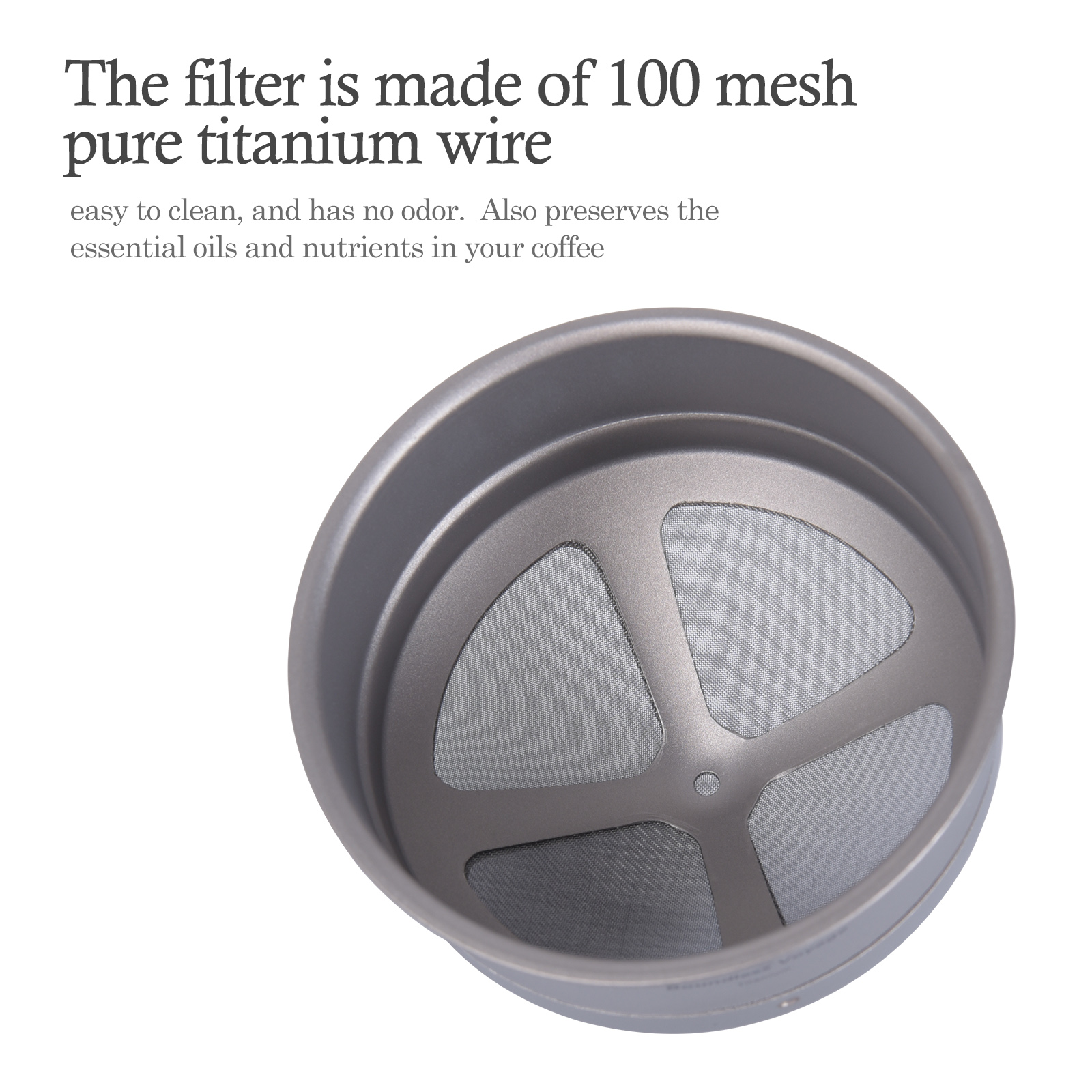 Boundless Voyage Titanium Coffee Mesh Filter Giet over papierloze koffiefilter Lichtgewicht draagbaar Outdoor Camping Herbruikbare Cof
