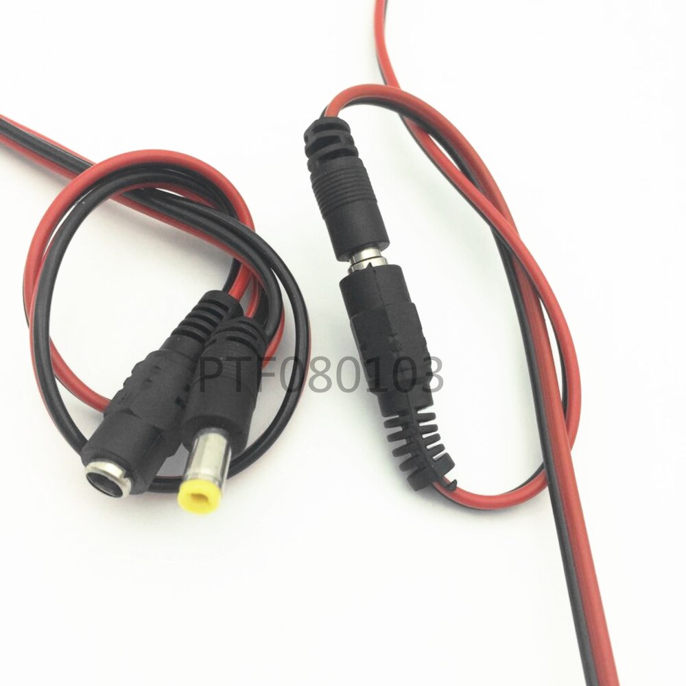 5pcs DC power male female cable 12V Plug DC Adapter cable Plug Connector for CCTV Camera DC plug 5.5*2.1mm 5.5x2.1