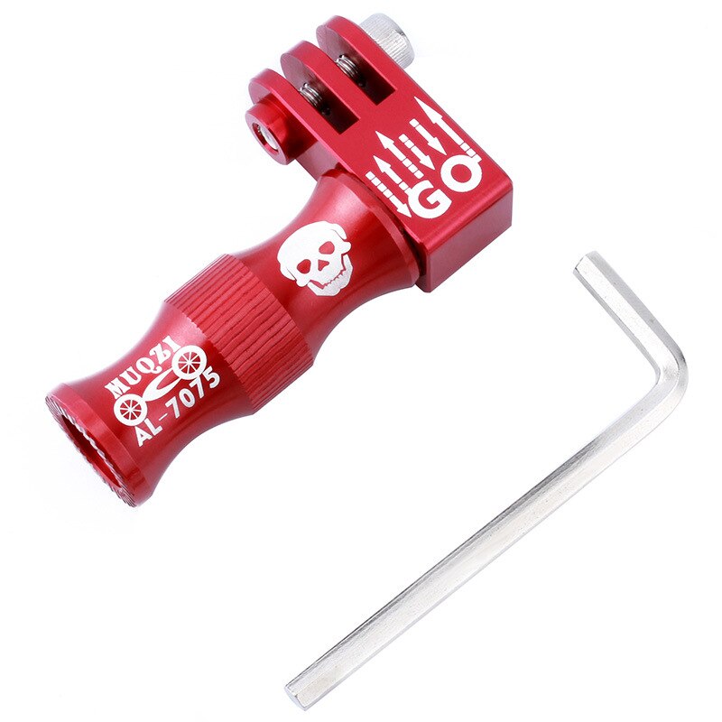 Cycling Quick release Action Camera fixed Bracket MTB Road Bike Hub QR Aluminum Alloy M5 Camera Mount Holder Bicycle Accessories: white