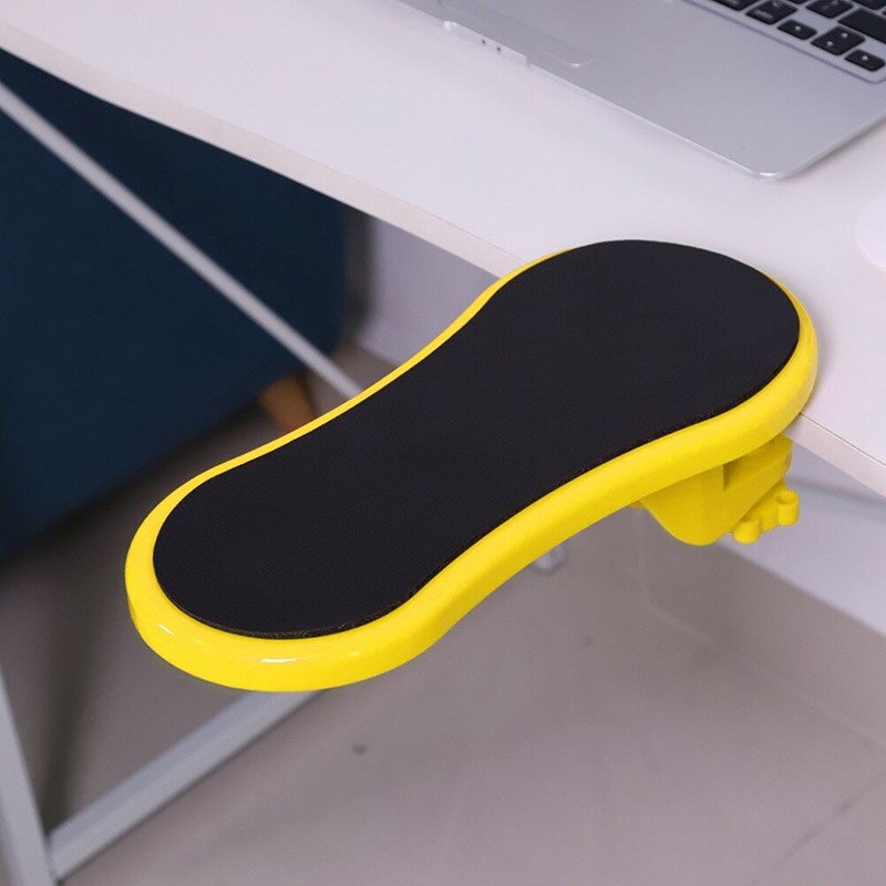 Hand Arm Support Bracket Rack Wrist Armrest Pallet Pad for Desk Table Computer FKU66: YELLOW