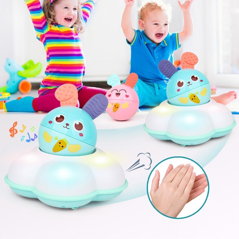 USB Charging Developmental Baby Toy Sound Control Baby Musical Toys Smart Rabbit with Cloud Bottom Crawl Educational Toy 03KD