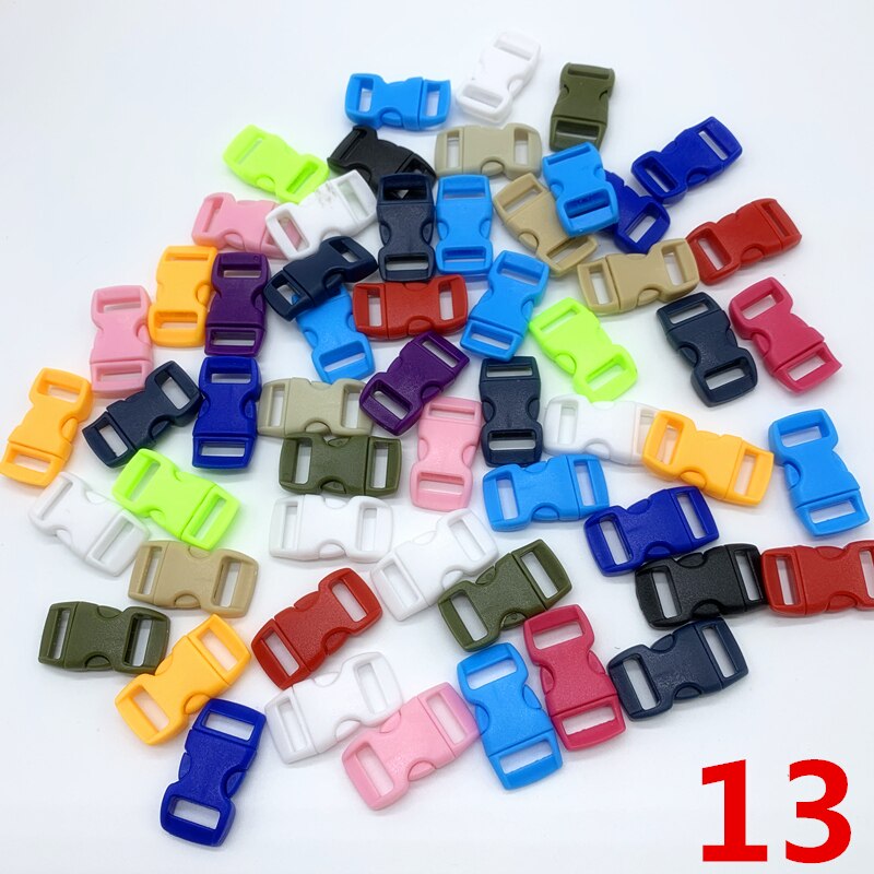 10 sztuk/partia 10mm boczne zwolnienie klamra zakrzywione spadochron 550 bransoletka Paracord dla obroża pasek taśmy odkryty obóz