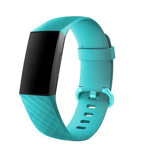 L Unsex Pure Color Band Strap For Fitbit Charge 3 Bracelet Replacement Watch Band For Fitbit Charge 3 Smart Watch Accessories: Cyan