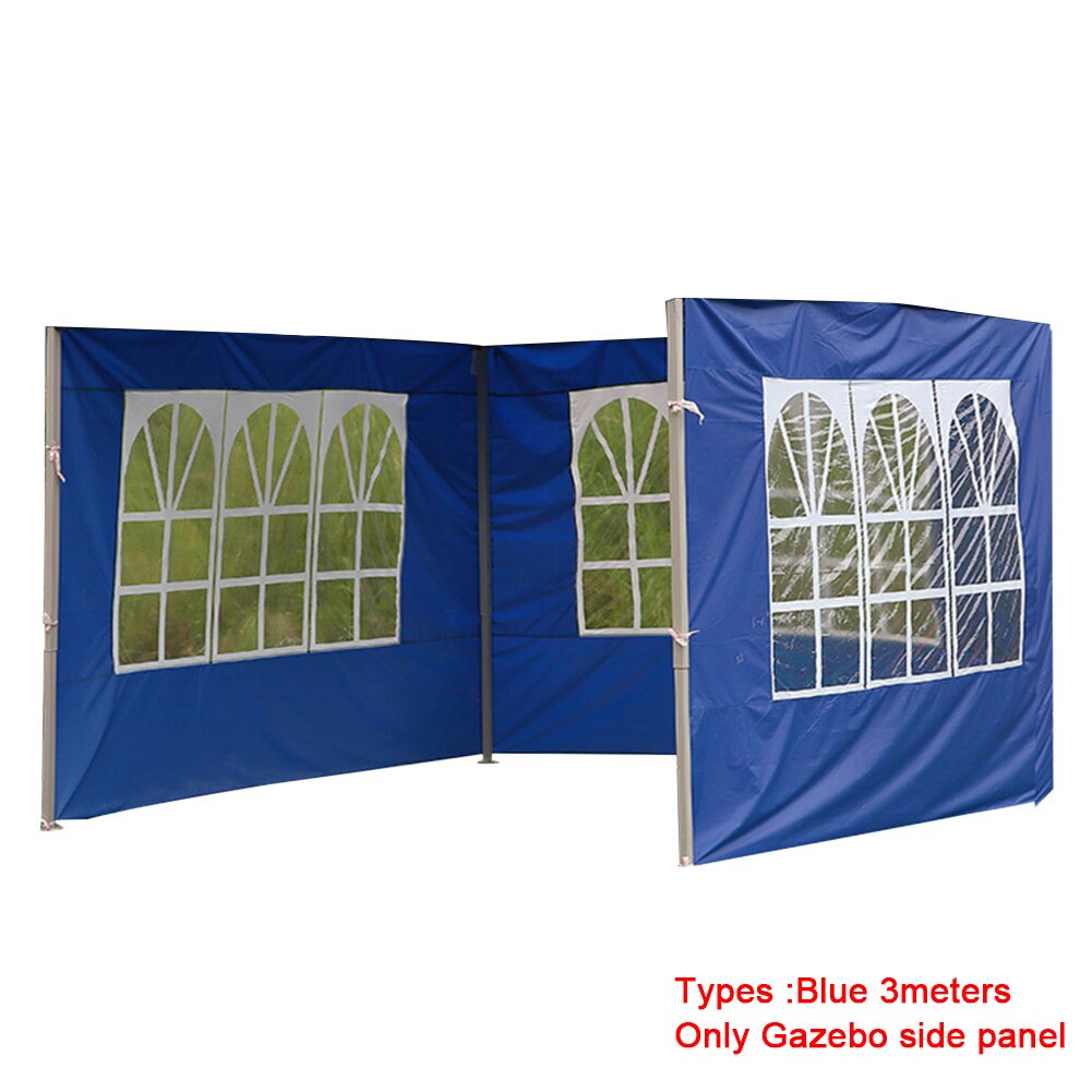 Panneau latéral réutilisable de Gazebo pliant la tente extérieure imperméable coupe-vent imperméable de tissu d'oxford de paroi latérale d'accessoires durables portatifs: Blue 3meters 2