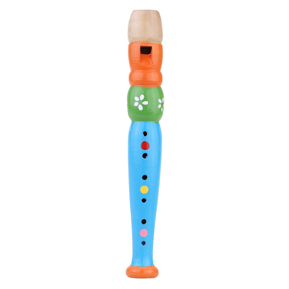 Trä piccolo flöjt ljud musikinstrument tidig utbildning för baby kid barn (slumpmässig färg)