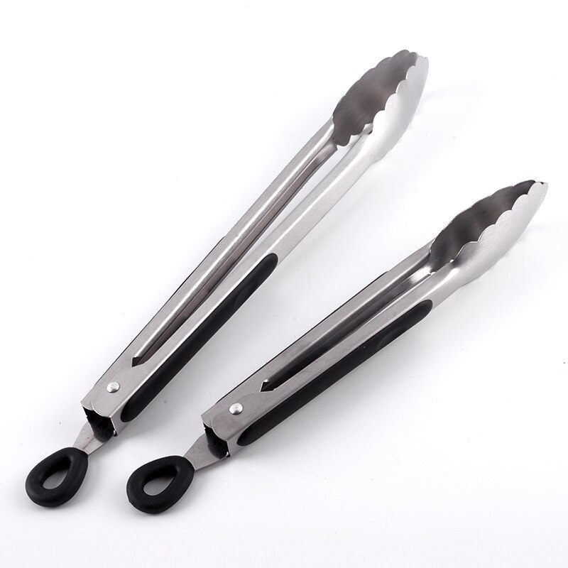 12/14/16inch Stainless Steel Food Tongs Kitchen Utensils Buffet Cooking Tool Anti Heat Bread Clip Pastry Clamp Barbecue Kitchen