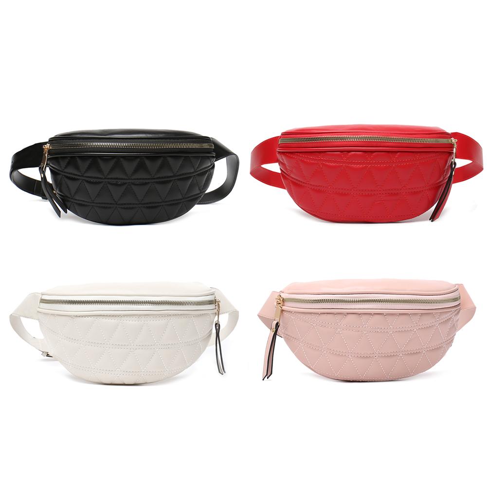 Nouvelle sacs à main couleur unie Fanny poitrine Pack en cuir taille pochette femmes épaule sac à bandoulière pour la randonnée et le voyage