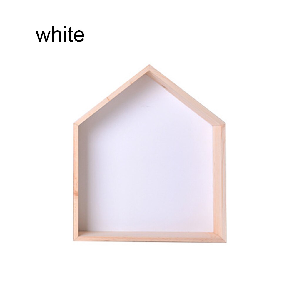 1/3 stk tre vegghylle barn barnerom tre hylle veggpynt diverse håndverksholder stativ soverom stue dekorasjon: 1pc hvite s