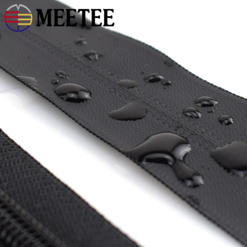 1Meter 5# Black Invisible Waterproof Zippers Nylon Zipper For Sewing Outdoor Jacket Bags Suitcases Coil Zips DIY Accessories