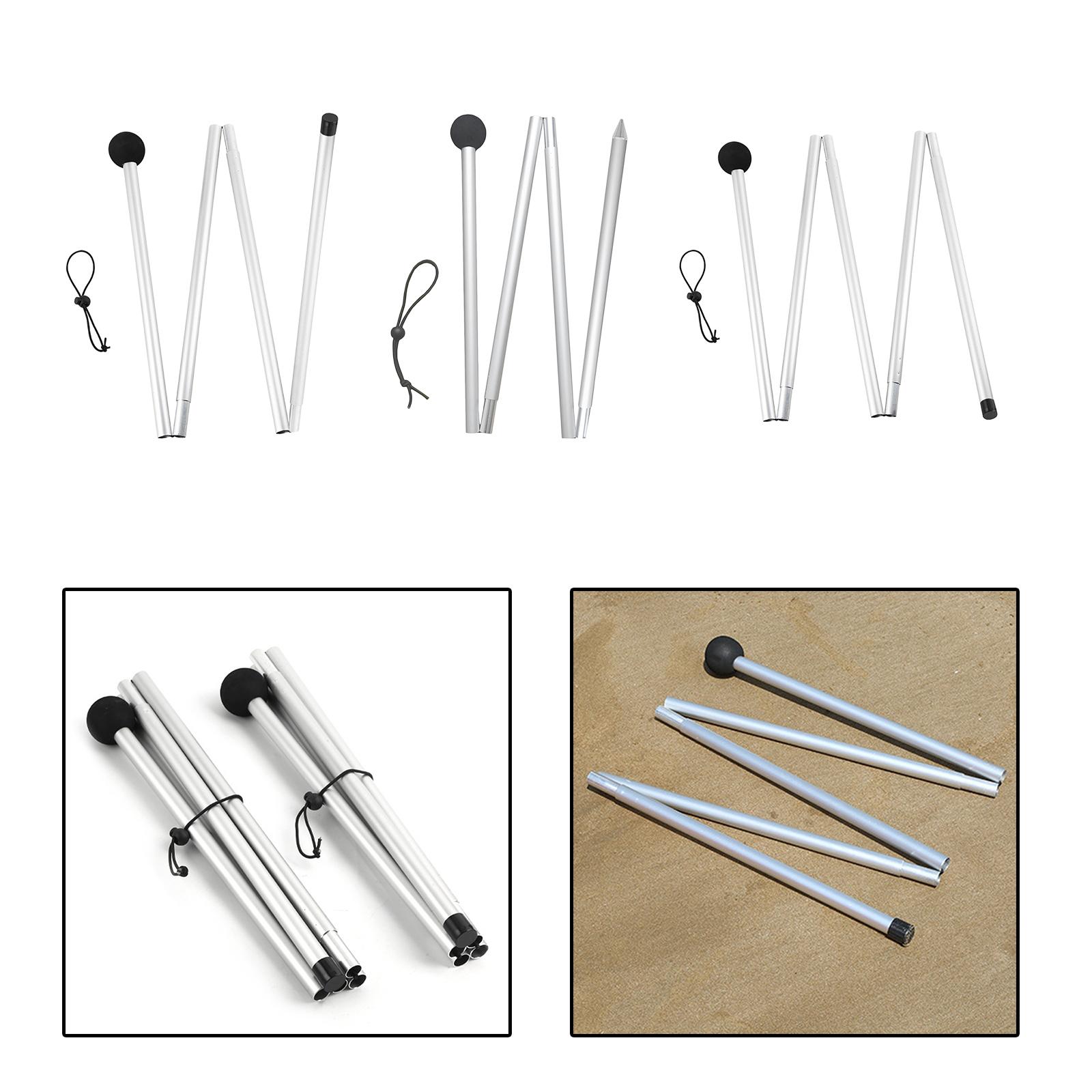 Tent Poles Tent Rods 1.6M/2M Preassembled Tent Pole for Tarp Gardening Shelter