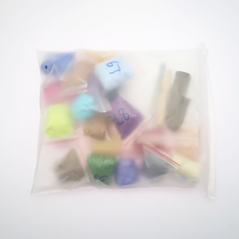 5G X 20 Kleuren Wolvilt Zwervende Wol Vilten Tool Kit Fiber Materiaal Met Vilt Naald Set Weven Handwerken spinning Craft Kits