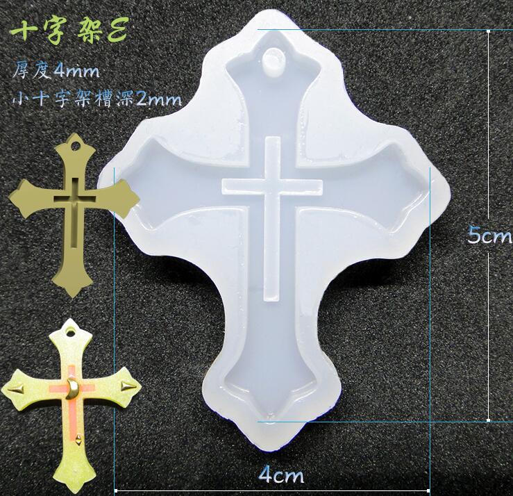 XCDIY dijes de cruz grande, molde de silicona para colgantes, molde de Resina de silicona, herramienta de artesanía, Moldes de resina epoxi DIY, joyería