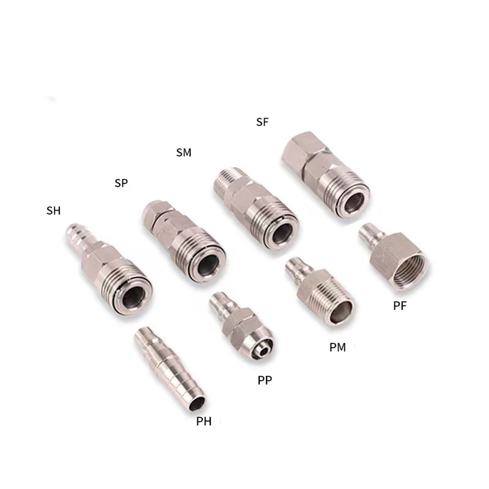 Adaptador de conector rápido para compresor de aire, accesorio neumático de lengüeta de manguera de 1/4 ", 3/8", 1/2 ", BSP x 6/8/10mm