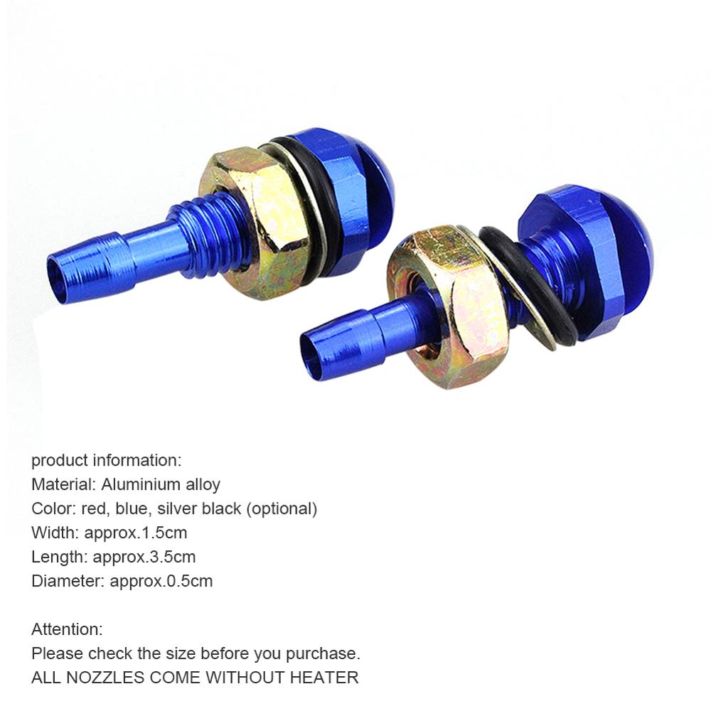 2Pcs Universal Aluminum Alloy Car Windscreen Washer Wiper Sprayer Auto Wiper Jet Nozzle Fan-Shaped Car Cleaning Nozzle