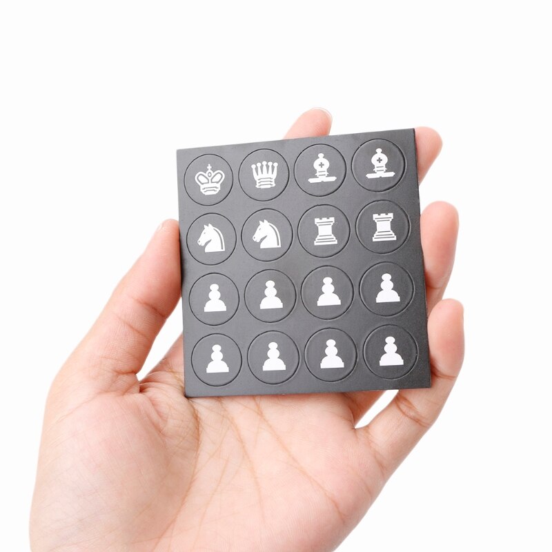 Pocket Folding Magnetic International Chess Set Board Checkers Traveler Plane 875D