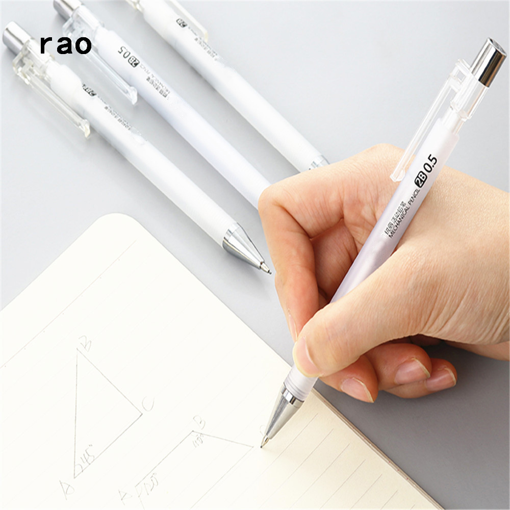 Transparent white 482 Mechanical Pencil School office Sketch drawing pens art Automatic Pencil