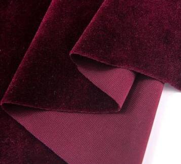 Hoogwaardige Stretch Dikke Koreaanse Fluwelen Fluwelen Stof Dikke Gouden Fluwelen Non-Fleece Kleding Zijde Kleding Fluwelen Stof: dark red