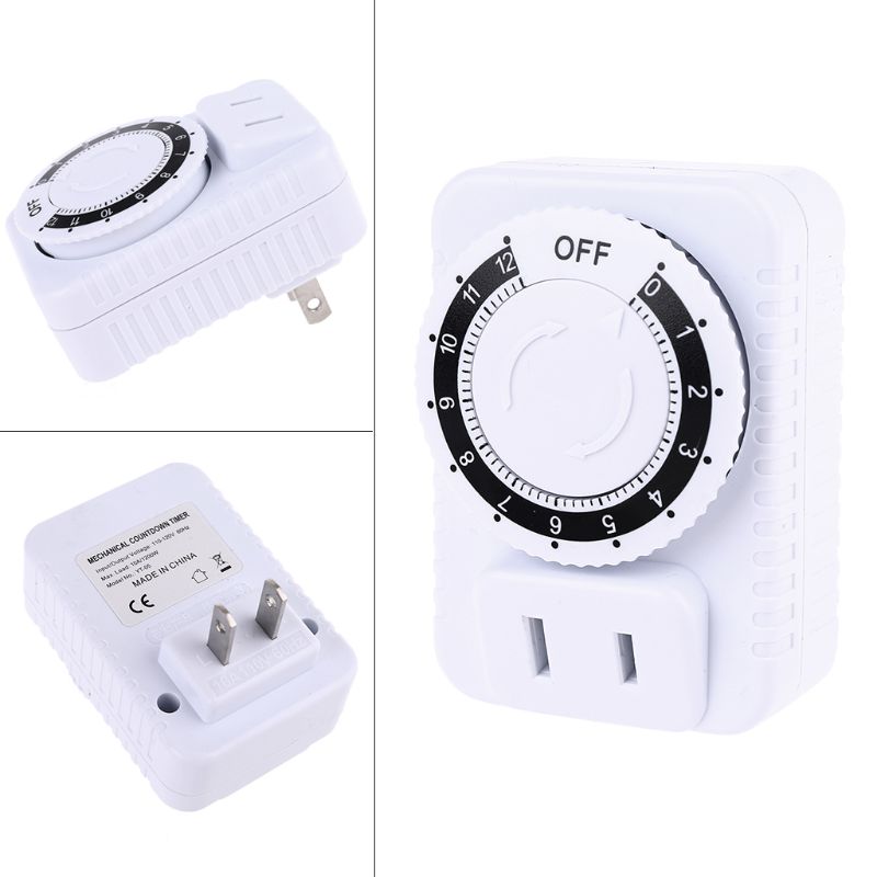 AC 110V 12 Hour Mechanical Plug Switch Timer Socket for Home Appliances Control