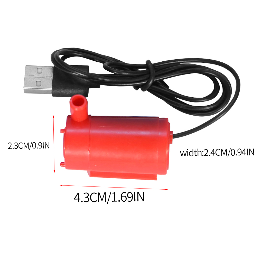 Submerged Pump USB Mini Aquarium Suction Pump Plastic Mute Submersible Water Fountain