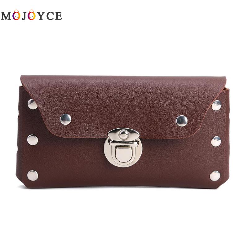 PU Leder Taille Pack Frauen Männer Niet fanny Pack Telefon Beutel Metall Schnalle Gürtel Tasche: licht braun