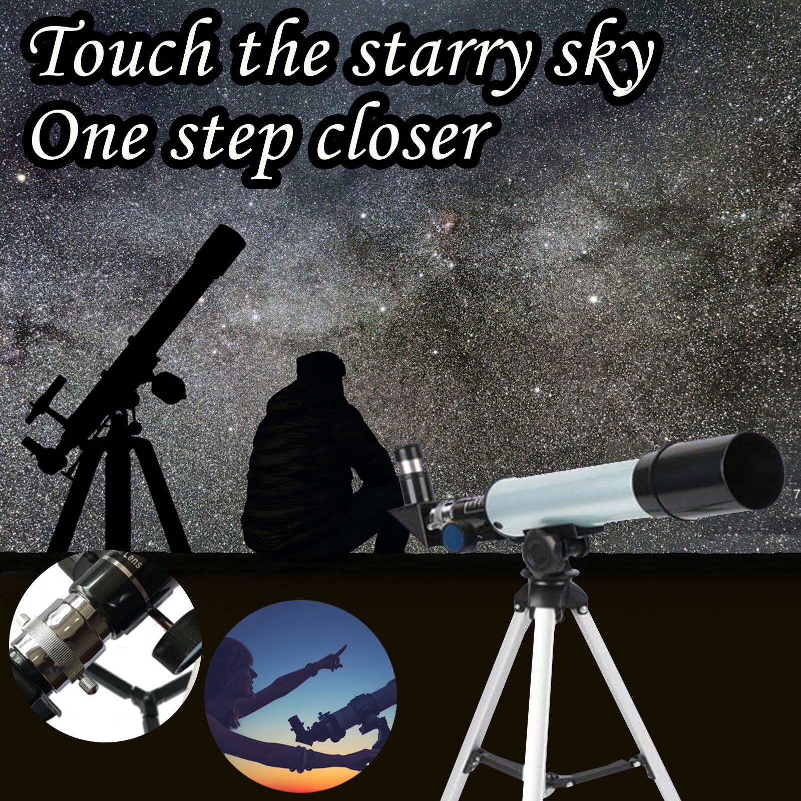 40 # Instap Astronomische Telescoop Outdoor Monoculaire Astronomische Telescoop Met Statief Ruimte Sky Monoculaire Telescoop