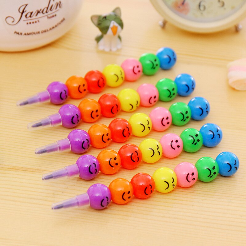 Mohamm 1Pc sud-coréen Smiley Crayon confit gourde Crayon stylo papeterie fournitures scolaires