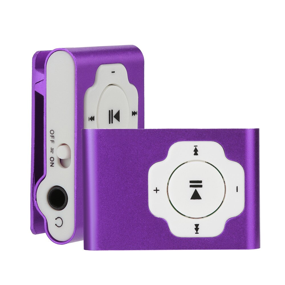 Mini Draagbare Usb MP3 Player Ondersteuning Micro Sd Tf Card 32Gb Sport Muziek Media Usb Ondersteuning Micro Sd Tf kaart Walkman Lettore: Purple 